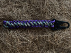 Handmade Bootlace Braid Paracord Keychain (Prpl/Tan) image 4