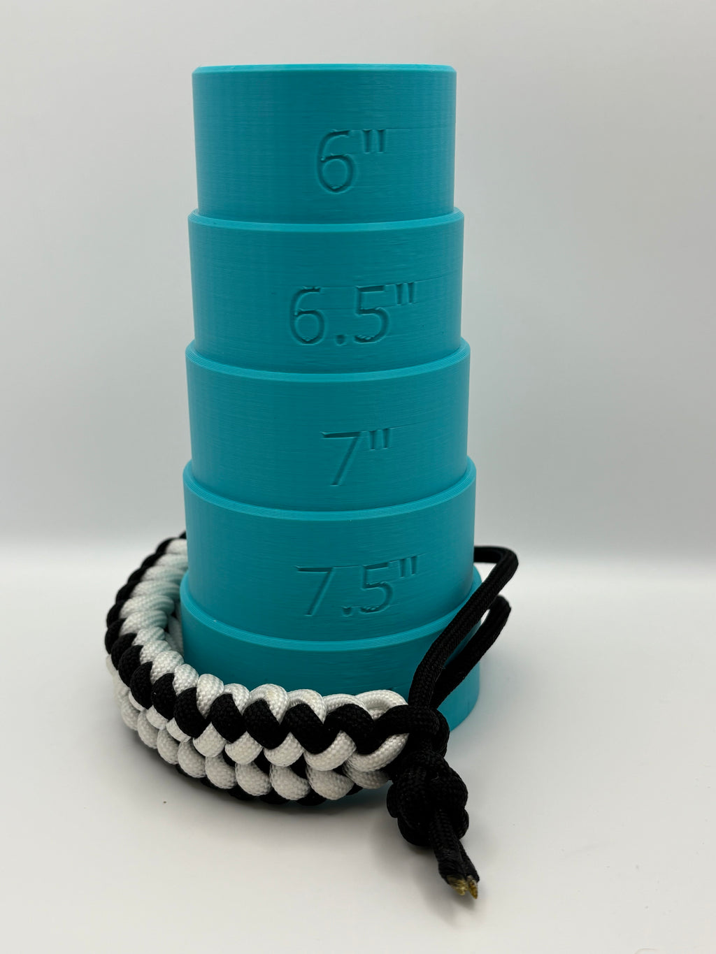 Handmade Grin of a Wolf Paracord Bracelet (Black/White) image 5