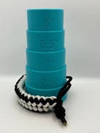 Handmade Grin of a Wolf Paracord Bracelet (Black/White) image 5