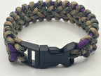 Handmade JCL Bar Paracord Bracelet – Purple & Tan image 1