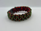 Stitched Cobra Knot Paracord Bracelet with Metal Clasp – Red & Ylw image 0