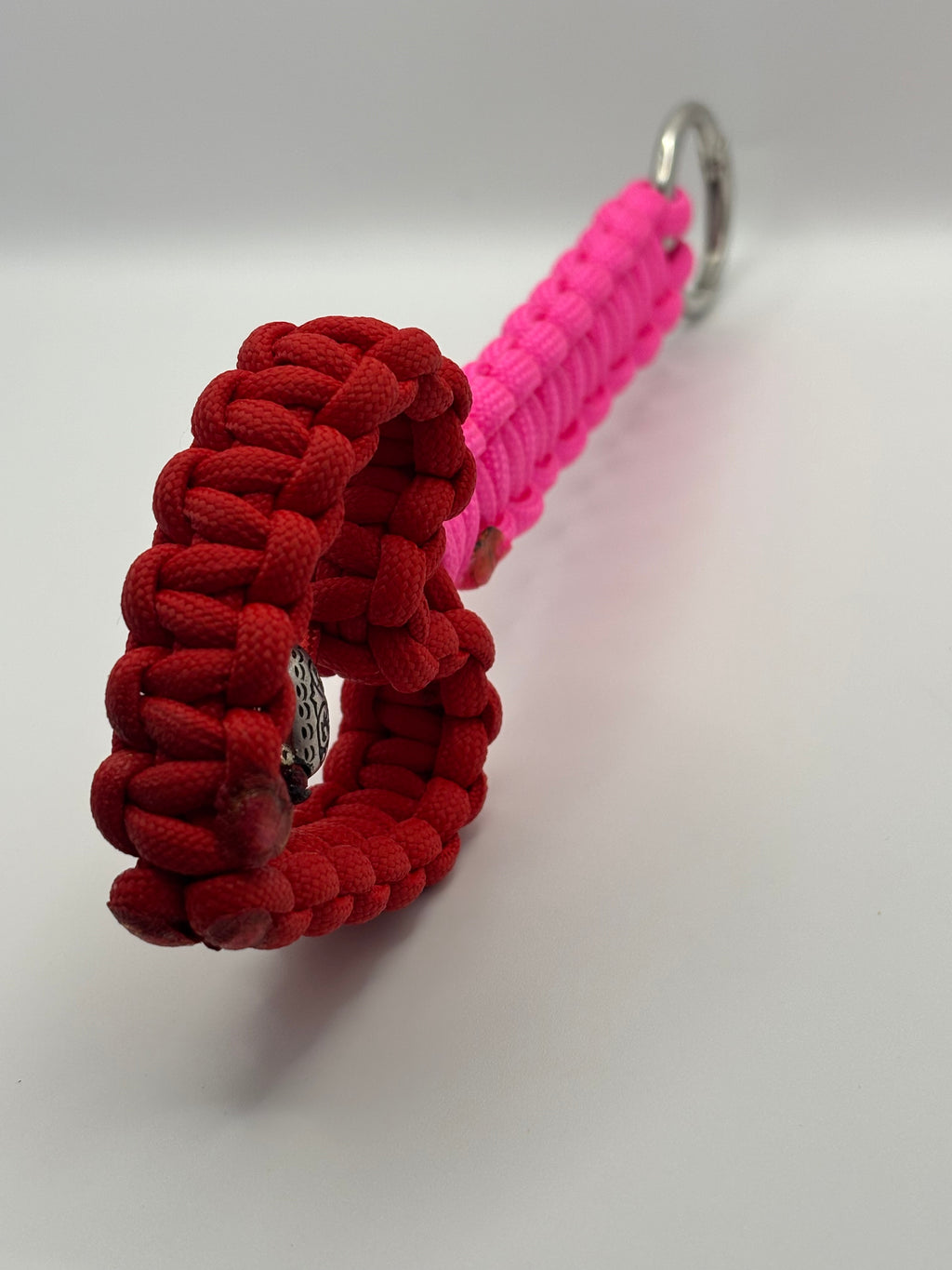 Handmade Red Heart Cobra Paracord Keychain image 4