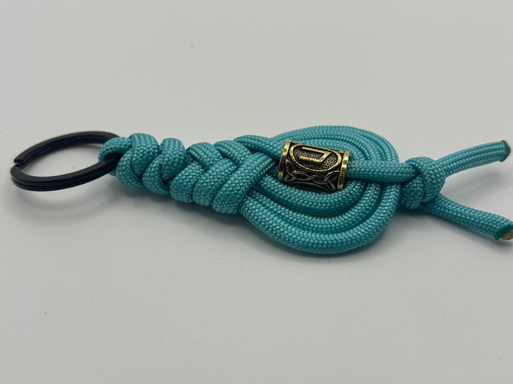 Handmade Viking Ruin Leaf Paracord Keychain image 1