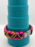 Stitched Cobra Knot Hearts Paracord Bracelet – Metal Clasp image 4