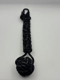 Handmade Monkey Fist Paracord Keychain (Black) image 1