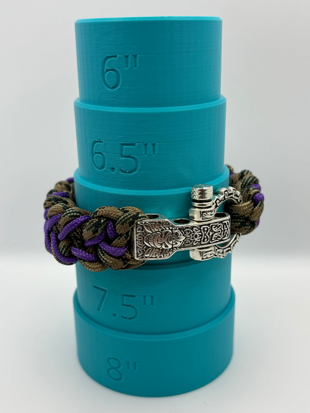 Handmade Shark Jaw Bones with Mountain Runes Paracord Bracelet image 4