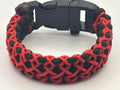 Handmade Stitched Cobra Knot Paracord Bracelet (Blk/Red) image 3