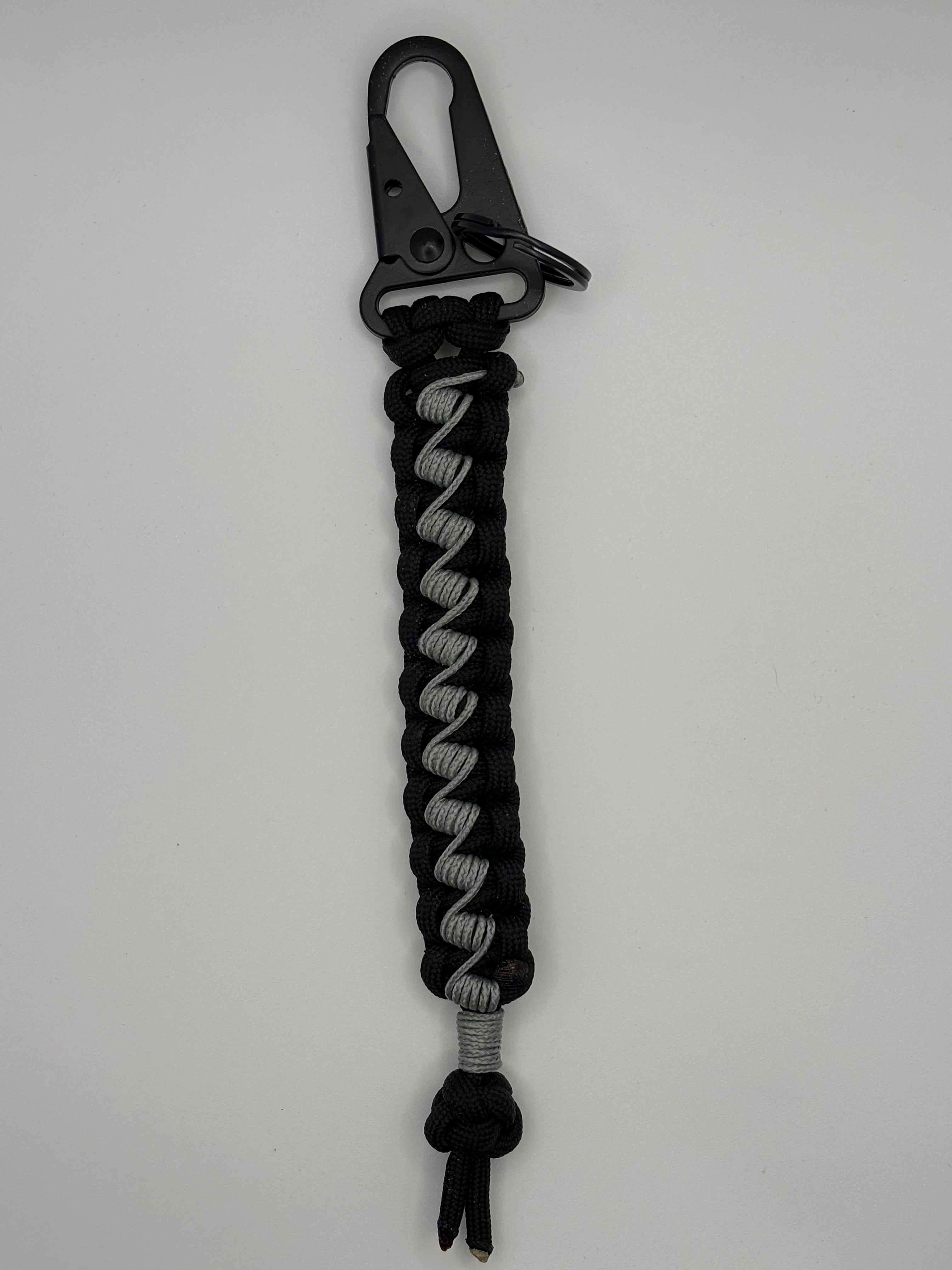 Handmade Barbwire Stitched Cobra Knot Paracord Keychain image 0