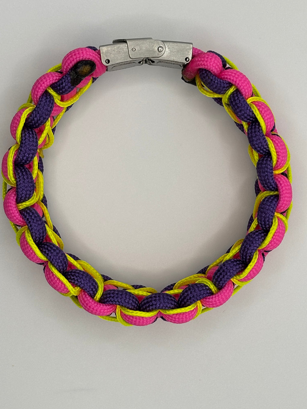 Stitched Cobra Knot Hearts Paracord Bracelet – Metal Clasp image 5
