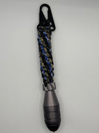 Handmade 6-Strand Cinn Weave Paracord Keychain with Waterproof Container image 1