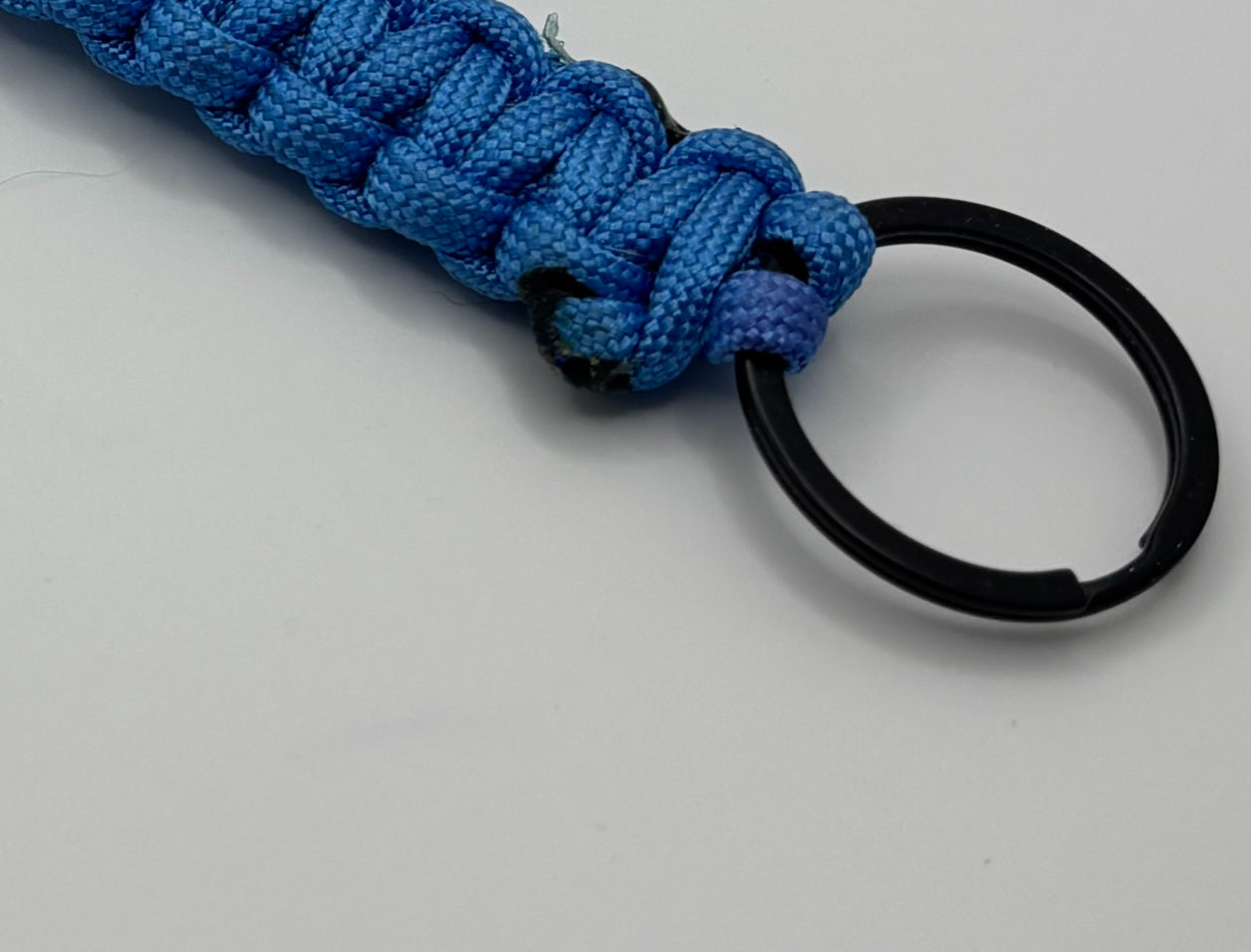 Handmade Cobra Knot Paracord Keychain (Blue) image 4