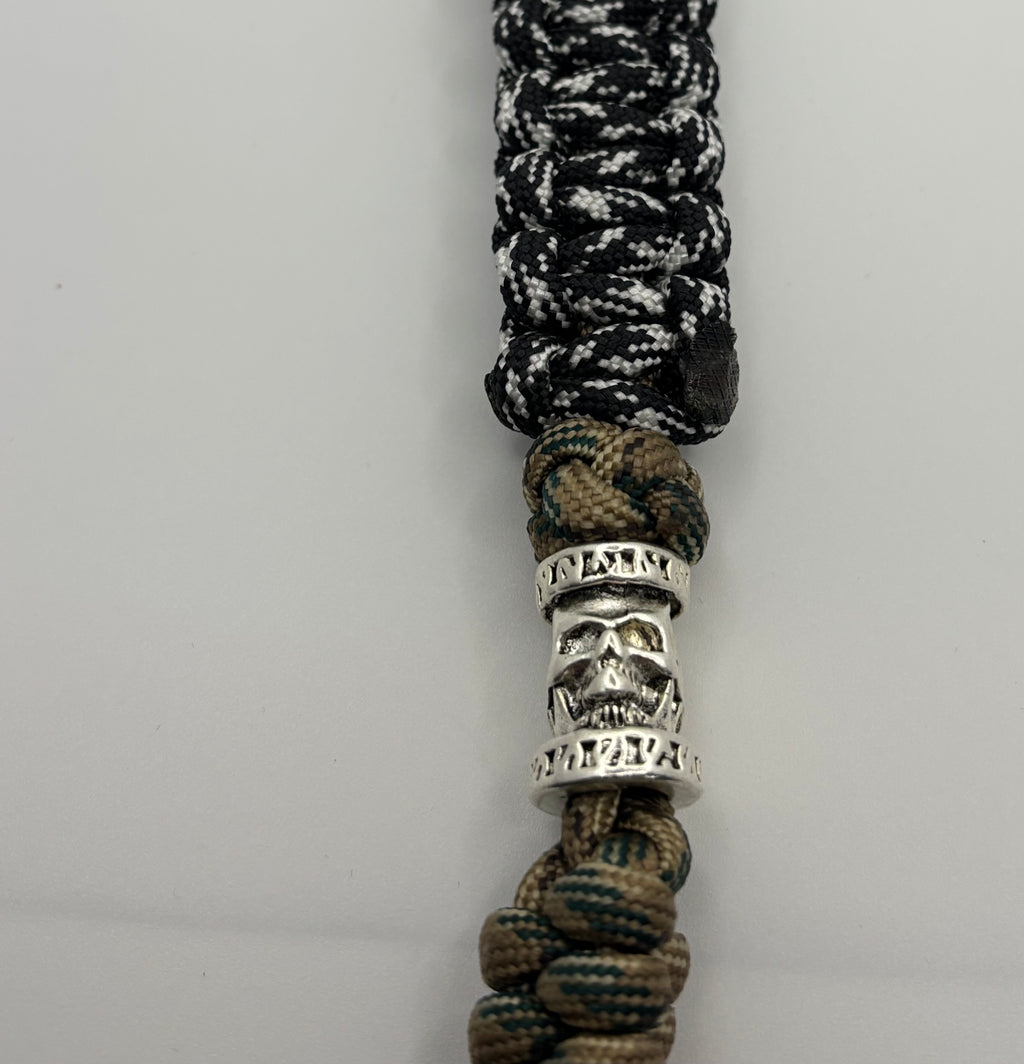 Handmade Rattlesnake Knot Paracord Keychain (Tan) image 4