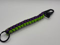 Handmade Square Knot Paracord Keychain (Prpl/NeonGrn) image 0