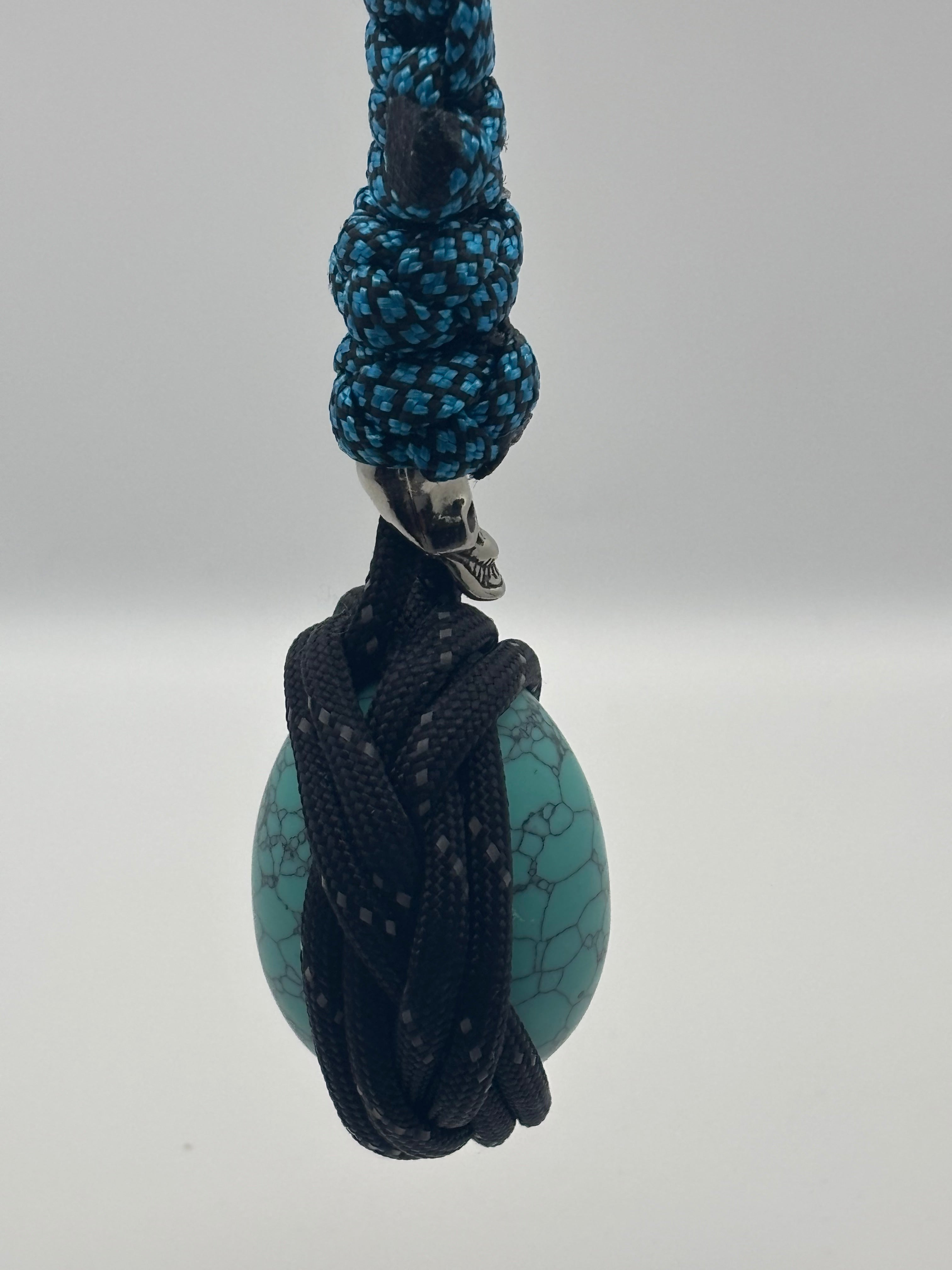 Handmade Turquoise Egg Celtic Slammer Paracord Keychain image 5