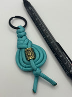 Handmade Viking Ruin Leaf Paracord Keychain image 2