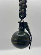 Handmade Square Knot Paracord Keychain with Grenade image 3