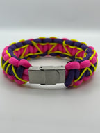 Stitched Cobra Knot Hearts Paracord Bracelet – Metal Clasp image 3