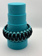 Handmade King Cobra Paracord Bracelet – Blue & Black image 2