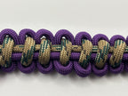 Handmade Bootlace Braid Paracord Keychain (Prpl/Tan) image 3