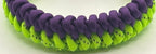 Handmade Paracord Mated Snake Bracelet (Purple/Neon Green) image 2