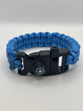 Handmade Paracord Survival Bracelet (Blue) image 0