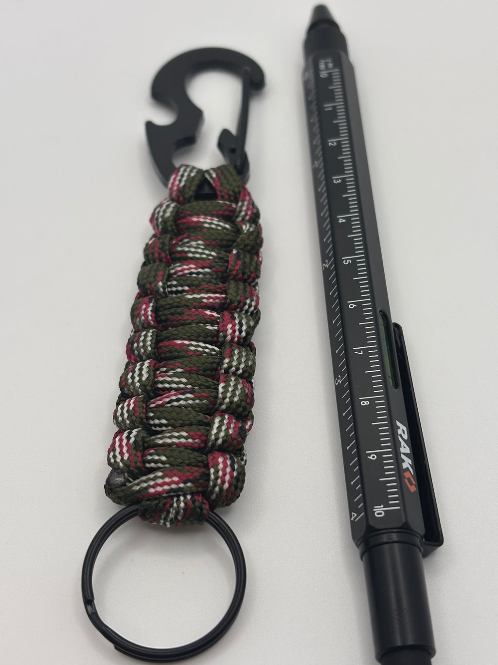 Small Simple Cobra Knot Paracord Keychain image 8