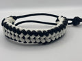 Handmade Grin of a Wolf Paracord Bracelet (Black/White) image 0