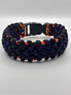 Handmade Traitor Knot Paracord Bracelet – Orange & Black image 0