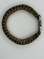 Stitched Sanctified Weave Paracord Bracelet – Brown & Yellow image 4
