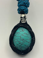 Handmade Turquoise Egg Celtic Slammer Paracord Keychain image 0