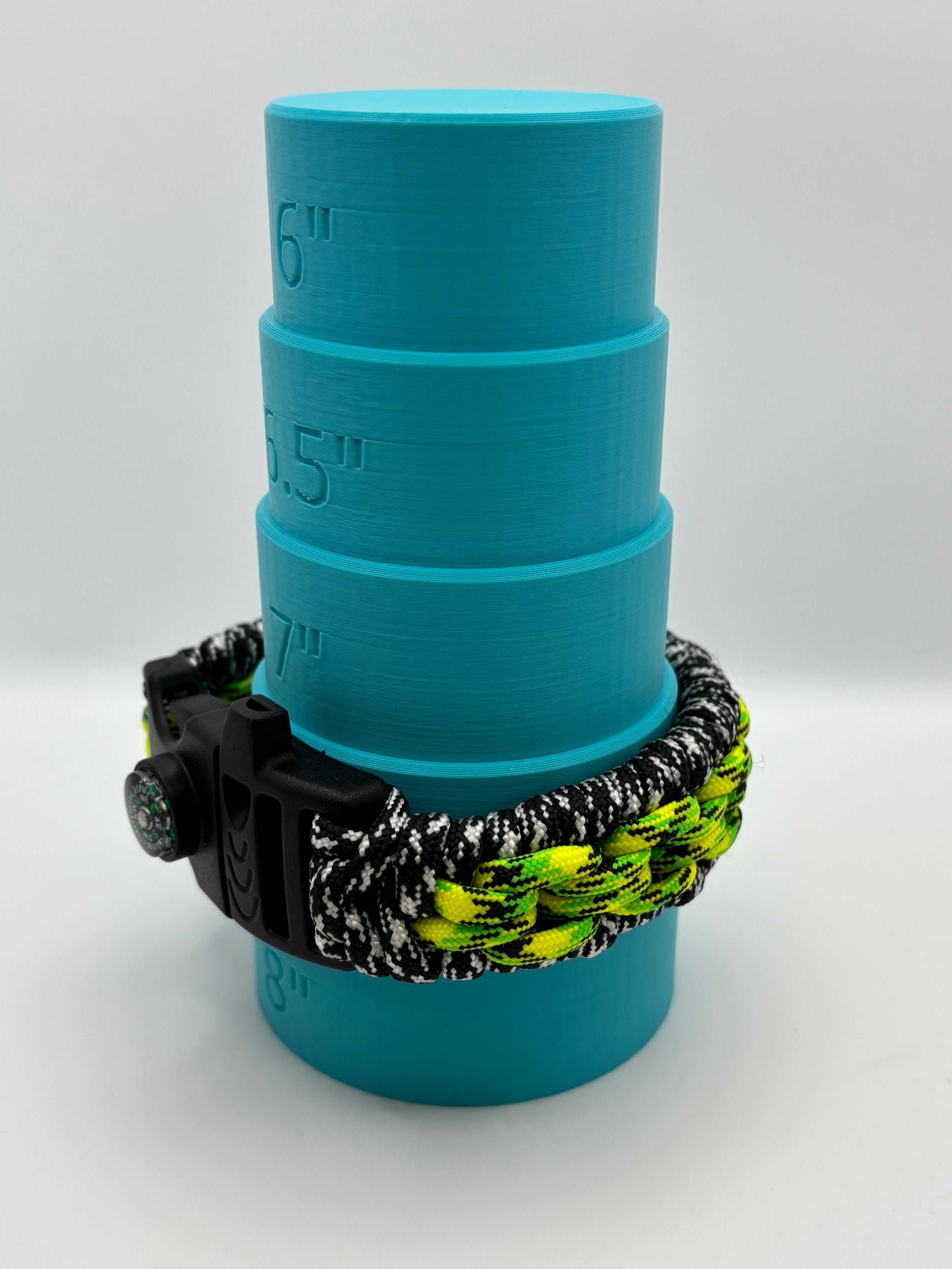 Handmade Chain Mate Paracord Bracelet (Grn/Blk/Stipe) image 4