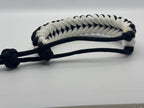 Handmade Grin of a Wolf Paracord Bracelet (Black/White) image 1