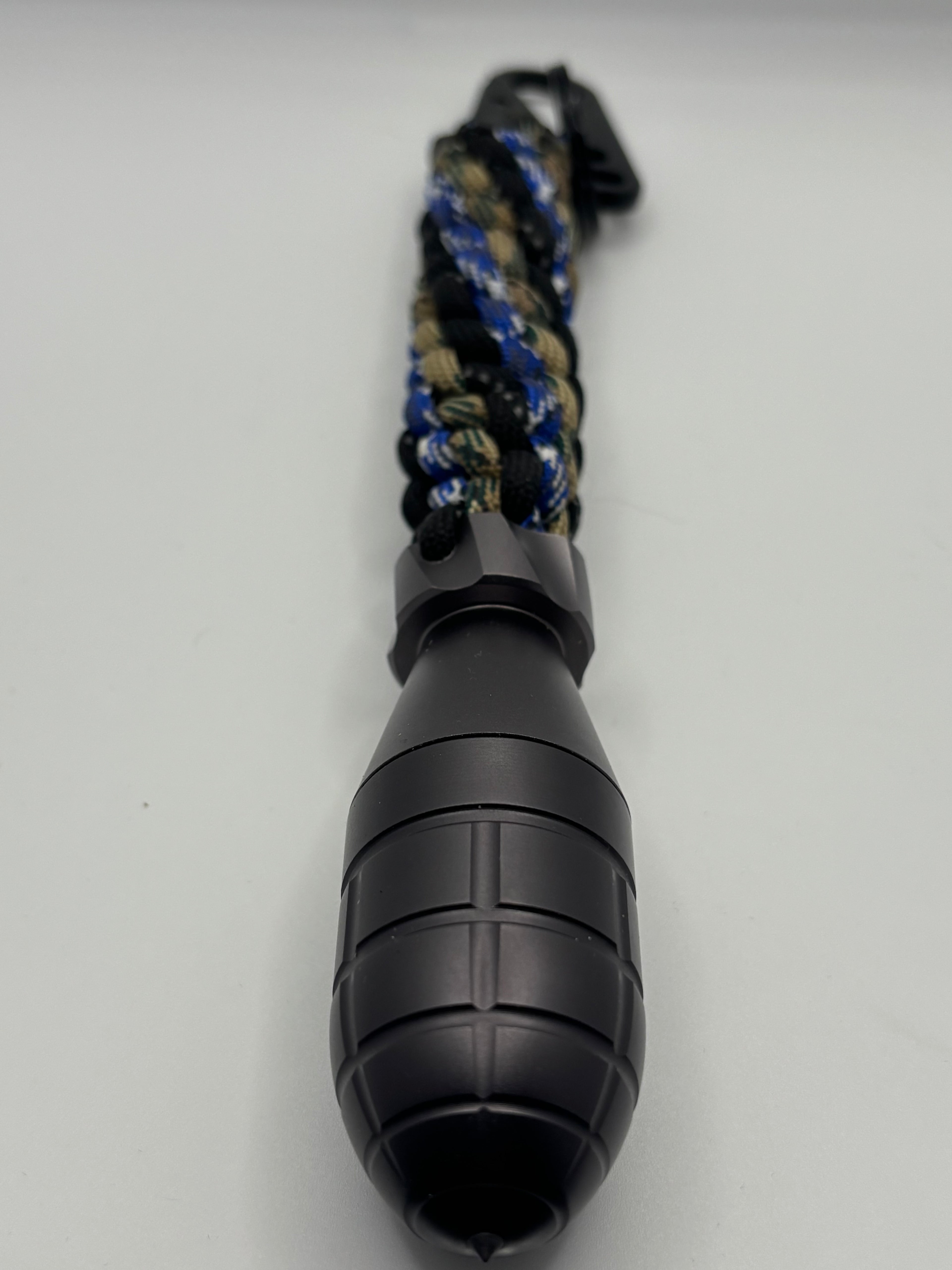 Handmade 6-Strand Cinn Weave Paracord Keychain with Waterproof Container image 0