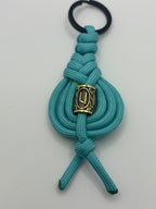 Handmade Viking Ruin Leaf Paracord Keychain image 0