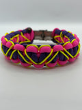 Stitched Cobra Knot Hearts Paracord Bracelet – Metal Clasp image 2