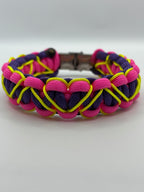 Stitched Cobra Knot Hearts Paracord Bracelet – Metal Clasp image 2