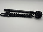 Handmade Monkey Fist Paracord Keychain (Black) image 2