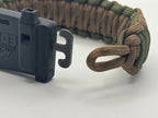 King Cobra Knot Paracord Bracelet with Knife, Whistle & Flint Bar Clasp image 1
