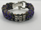 Handmade Shark Jaw Bones with Mountain Runes Paracord Bracelet image 0