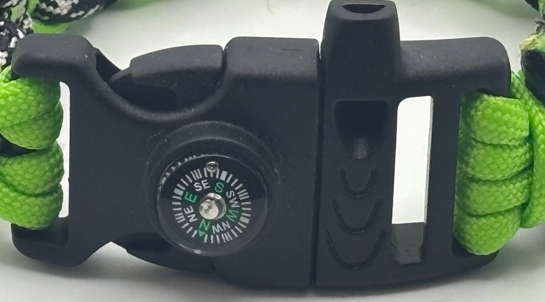 Handmade Cobra Belly Paracord Bracelet with Snake Pendant – Neon Green & Black image 3