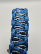 Handmade Stitched Solomon Dragon Paracord Bracelet – Blue & Black image 4