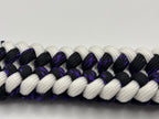 Handmade Sanctified Weave Paracord Keychain (Blk/Ppl/Wht) image 2