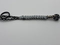 Handmade Snake Bead Paracord Keychain – Grey image 0