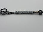 Handmade Snake Bead Paracord Keychain – Grey image 0