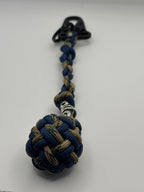 Handmade Double Glow Knot Paracord Bracelet (Tan/Navy) image 3