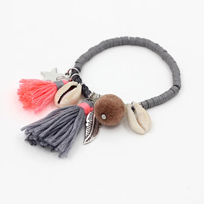 Colorful Clay Beads Bracelet