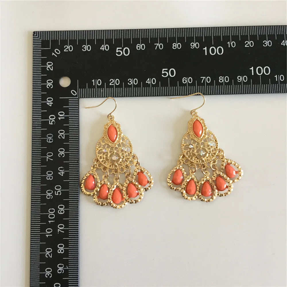 Golden Tide Boho Drop Earrings