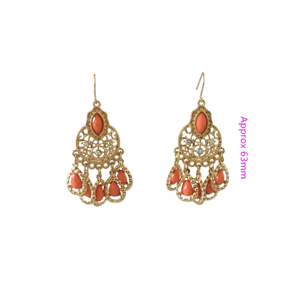 Golden Tide Boho Drop Earrings