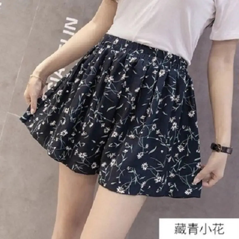 Coastal Earth Chiffon Boho Floral Women's Shorts