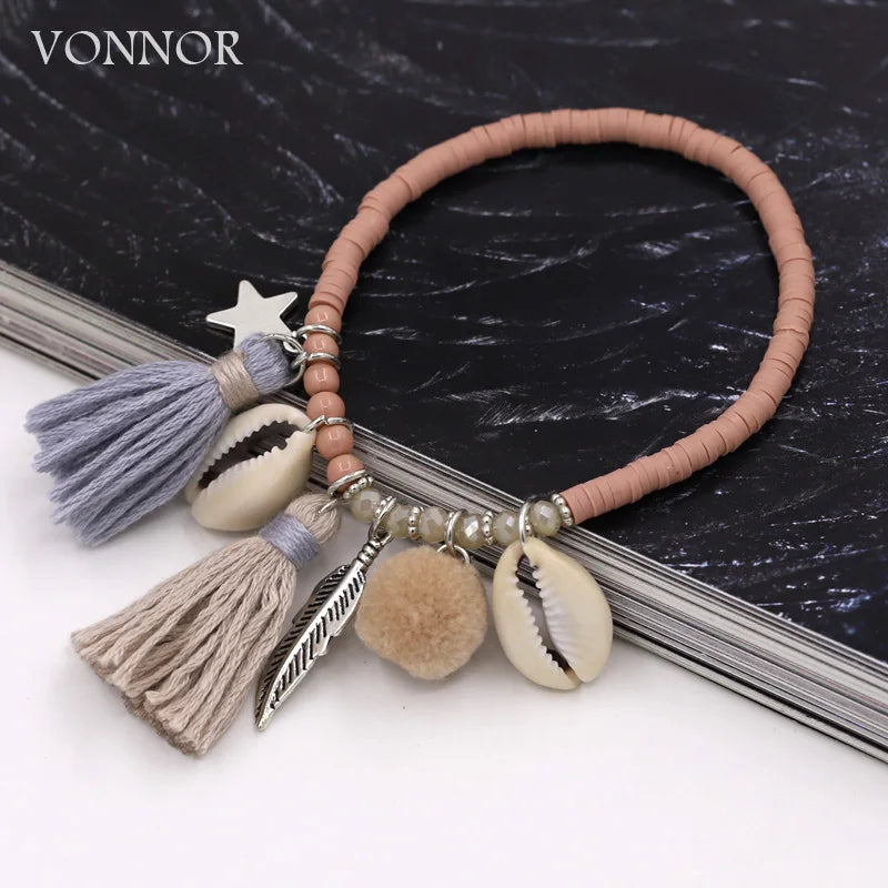 Colorful Clay Beads Bracelet